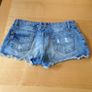 High Leg Denim Shorts Image 4