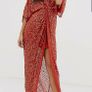 Asos Sequins Kimono Wrap Dress Image 5