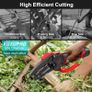 SALE | Mini Chainsaw 4 Inch, Mini Cordless Chainsaw with 2 Batteries 1.5Ah, 2 Chains, 8m/s Chain Speed Electric Power Chainsaw, Battery Indicator for Tree Branches, Courtyard, Household and Garden Image 5