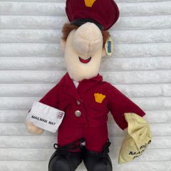 Vintage Play Makers Postman Mailman Mat Soft Toy Plush Approx. 37 cm. Used Please see photos