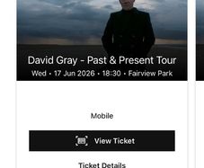 David Gray Front Standing Tickets