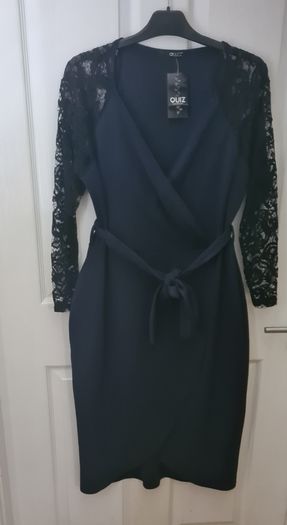 Quiz Faux Wrap Dress Size Uk 20 (nwt)