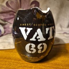 Vintage Wade Pottery VAT 69 Scotch Whisky Water Jug  Barware Pitcher 1970s