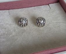 Pandora sterling silver lotus flower clips charm very good condition