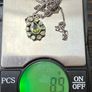 Sterling Silver Green Gemstone necklace with pendant Image 4