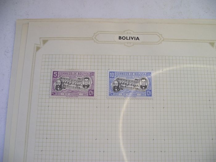 A Collection of Stamps from Central and South Americas on Loose Pages