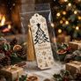 Merry Christmas Wooden Bookmark with Gold Tassel - Stocking Filler Image 2