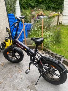 Electric enguie folding bike