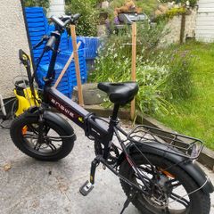 Electric enguie boost folding bike