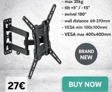 TV Wall Mount Bracket Tilt Swivel 20" - 65" TV
