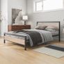 4ft6 Double Bed Frames with Wood Headboard Heavy D Image 8
