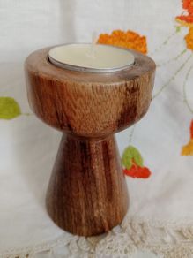 wooden candlestick