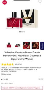 VALeNTINO Vendetta 90ml parfum for her / latest release