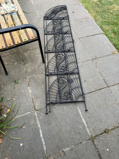 Folding metal shelving