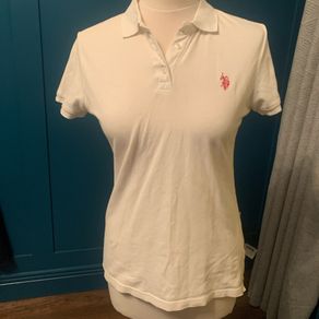 US Polo Assn ladies white polo t shirt. Size S