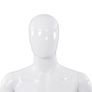 Full Body Male Mannequin with Glass Base Glossy White 185 cm Image 8