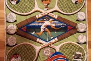 Vintage Silk Novelty Wimbledon Scarf
