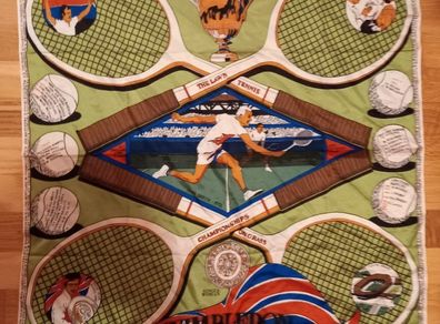 Vintage Silk Novelty Wimbledon Scarf