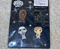Funko POP! Pin Star Wars Enamel Pin Set of 4 - Darth Vader, Luke, Chewbacca, Stormtrooper
