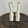Ankle Boots Cream Leather Image 3