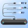 PC Speakers, USB-Powered Computer Speakers for Desktop Computer Laptop,3.5 Aux-in, with Lights, Plug and Play Image 2