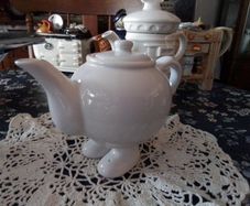 Small White Novelty teapot