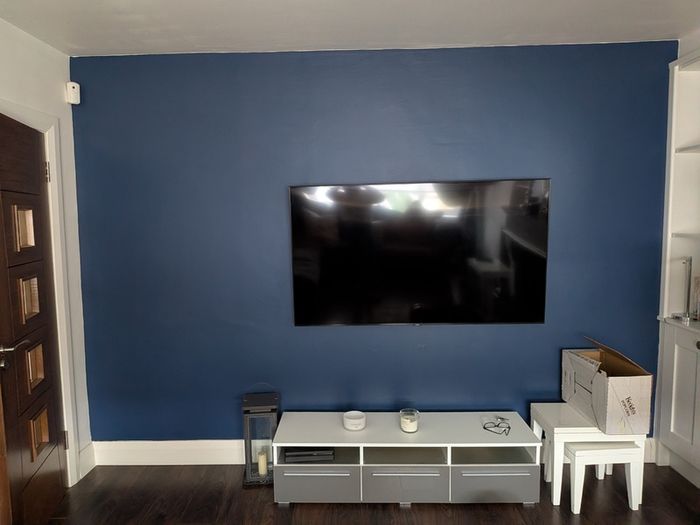 Corner suite, navy & grey cushions,NavyCurtains,lamp shade