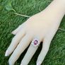 Antique 1940s Ruby & Diamond Cluster Ring - 18ct Image 5