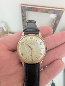 This is a vintage Cadola manual-wind mechanical wristwatch dating from approximately the 1950s to the 1960s.