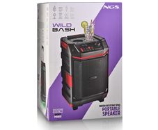 NGS Wild Bash, 300W Portable Wireless and Waterproof BT Speaker with Removable Battery
