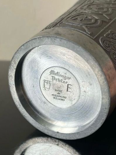 Vintage Mullingar pewter cup 10.5cm