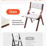 Set of 2 Wooden Folding Chairs with Cushions Portable Foldable Design Image 5