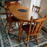 Solid Oak Extendable Dining Table and Chairs excellent Condition Image 2