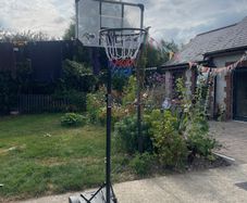 Basketball stand and hoop
