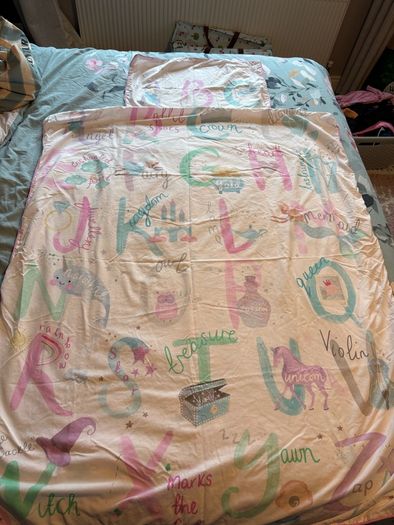 IKEA Pink Minnen Extendable Kids Bed and Mattress