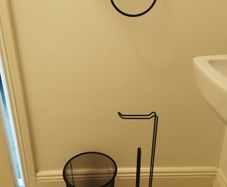 black bin, and holders