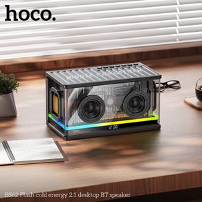 Lethal Bass Transparent Channel Desktop Bluetooth Speaker With Led Smart Light Clock 2 in 1.