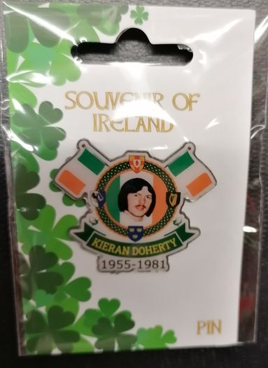 Kieran Doherty Irish Republican hunger striker pin badge.