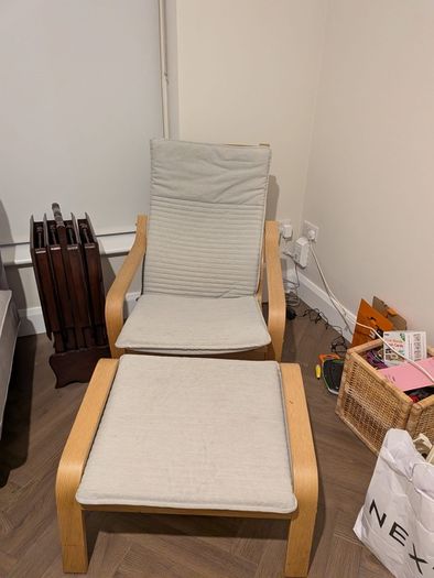 POANG Chair and footstool IKEA