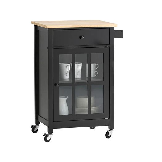kitchen trolley cabinet black display cabinet glass door