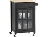 kitchen trolley cabinet black display cabinet glass door