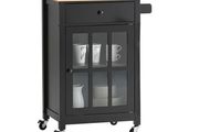 kitchen trolley cabinet black display cabinet glass door