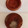 Rear Antique Watchmaker's Oil Well Pot. Turned Wood with Agate Stone Image 6