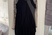 Black dress with see through sleeves