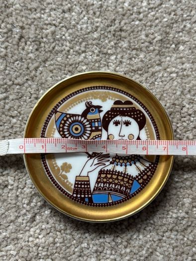 Vintage Dutch Miniature Decorative Plate/ Butter Pat/ Teabag Holder