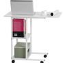 Home Office Rolling Wheel Notebook PC Stand With Storage Rack Image 3