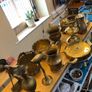 Vintage Large Solid Brass Statuettes 30 each Image 4