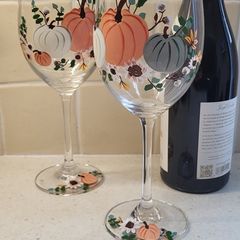 Autumn Wine Glasses