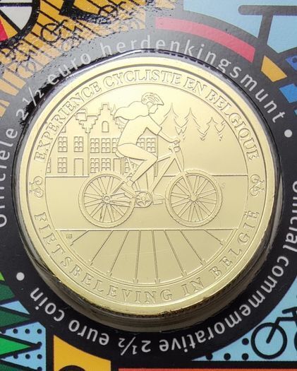 Belgium 2.5 Euro Brilliant Uncirculated Coin 2023 - Cycling experience in Belgium - Belgian Coincard Catalogue