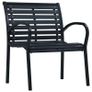 Garden Chairs 2 pcs Black Steel and WPC Image 8